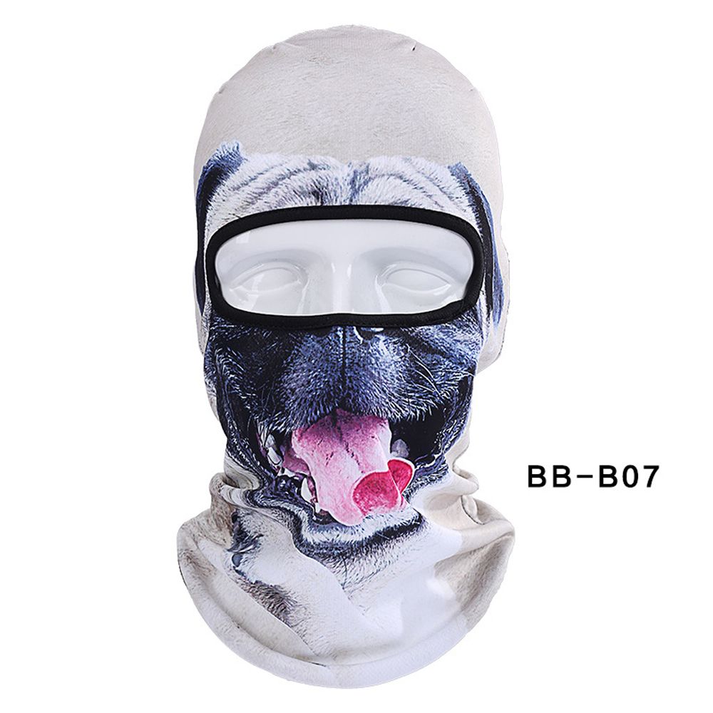 Pug 3D face ski mask