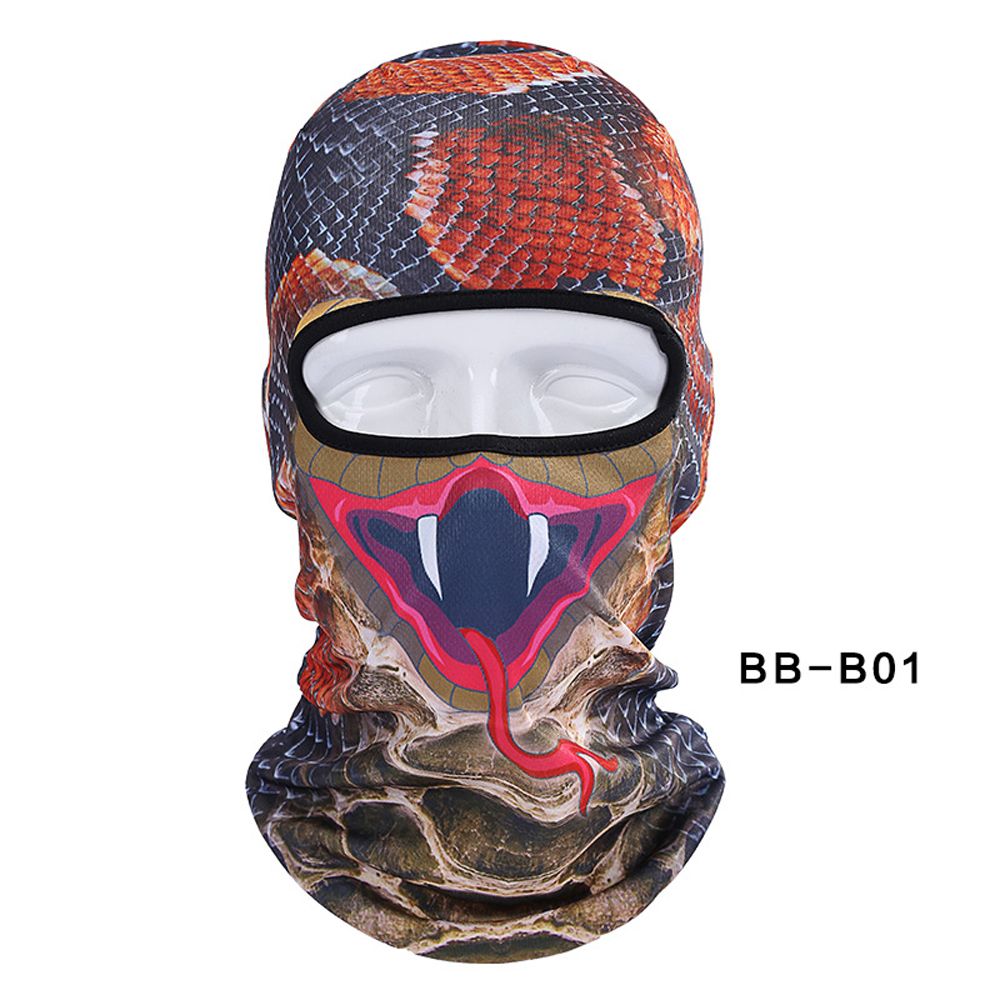 Snake 3D face ski mask