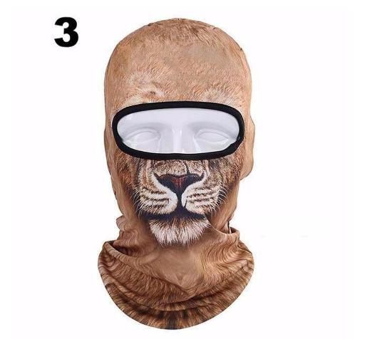 Lion 3D face ski mask