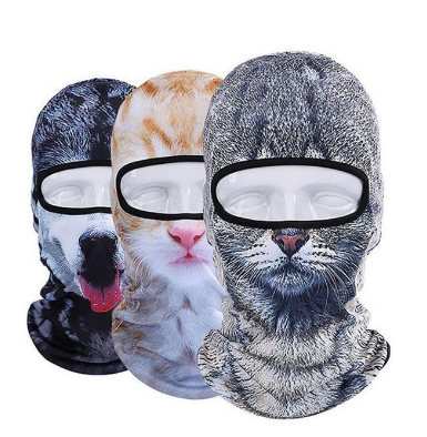 Leopard 3D face ski mask