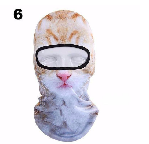 Ginger Kitty 3D face ski mask