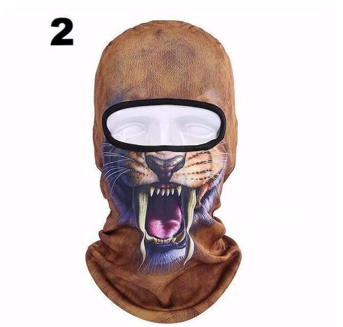 Saber Tiger 3D face ski mask