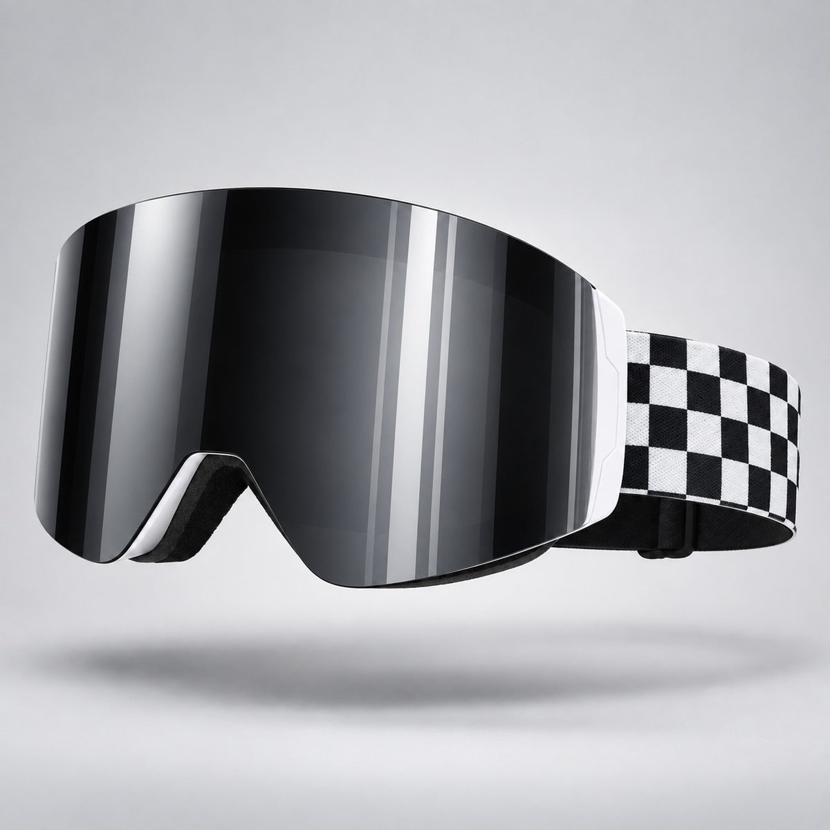 Snow Goons magnetic ski goggles, midnight black mirror lens